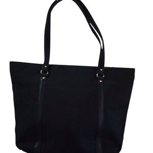 Talbots Black Fabric Shoulder Strap Handbag Very Nice